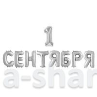 Набор букв 1 сентября, серебристый