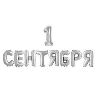 Набор букв "1 сентября", серебристый
