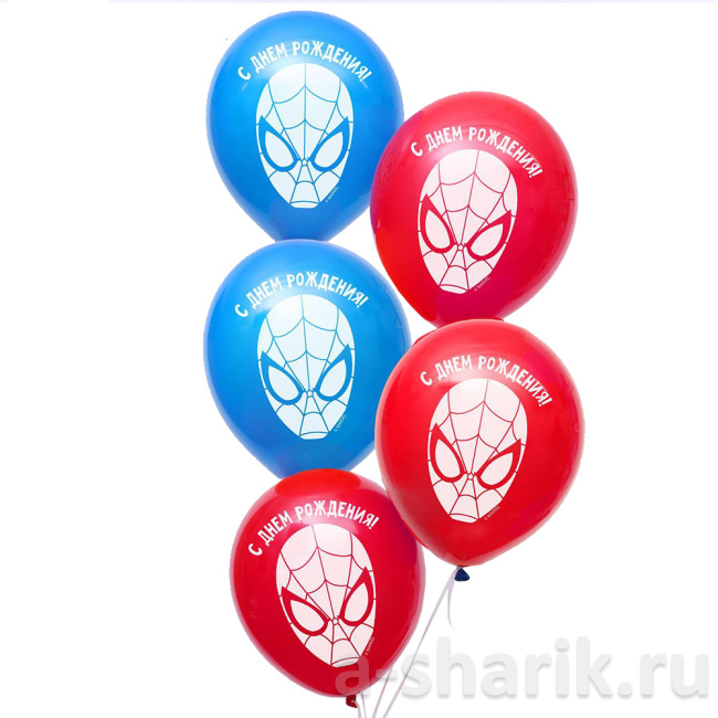 Воздушные шары "Воздушный шар на День рождения Человек-паук" - фото