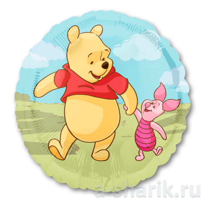 Воздушные шары "Фольгированный шар Винни Пух и Друзья" - фото