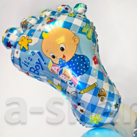 Фольгированный шар фигура Ступня ребёнка