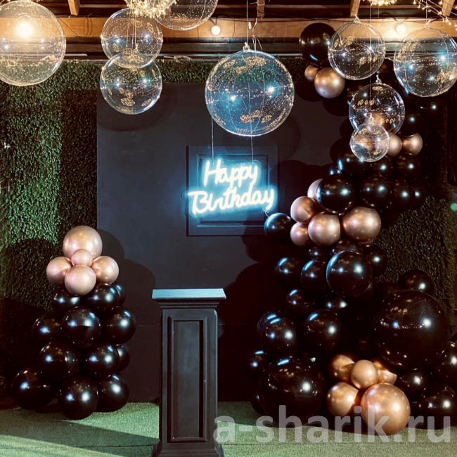 Воздушные шары "Гирлянда из шаров Happy birthday" - фото
