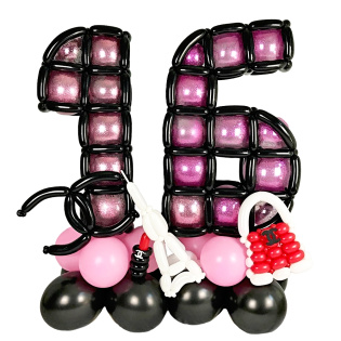 картинка Фигура из шаров "Цифры 16 Chanel" магазин Одежда+ являющийся официальным дистрибьютором в России 