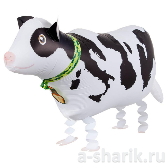 Воздушные шары "Ходячий шар Чёрно-белая корова" - фото