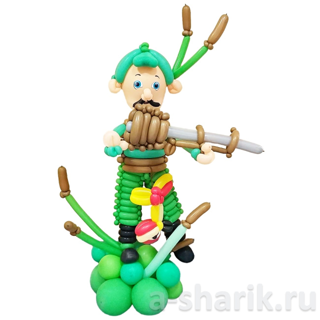 Воздушные шары "Фигура Охотник из воздушных шаров" - фото