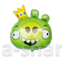 Фольгированный шар Angry Birds Король свиней Леонард