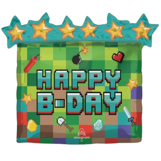картинка Фольгированный шар – фигура «HAPPY B-DAY» магазин Одежда+ являющийся официальным дистрибьютором в России 