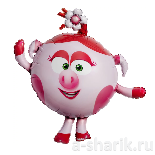 Шар в виде героя Нюша из мультфильма Смешарики