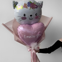 Букет из шаров Котёнок с посланием