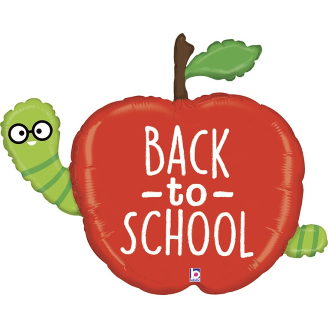 Воздушные шары "Фольгированный шар - яблоко Вack to school" - фото
