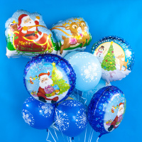 Воздушные шары с гелием на новогодние праздники Merry Christmas