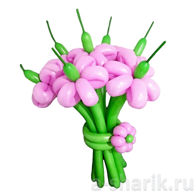 Воздушные шары "Фигура из шаров 7 лилий" - фото
