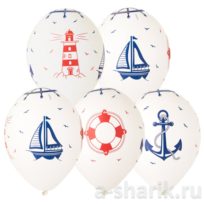 Воздушные шары "Шар латексный Морская тематика" - фото