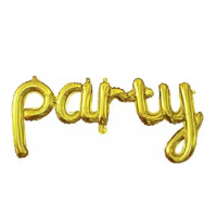 Золотой воздушный шар Прописная надпись Party