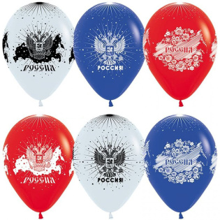 картинка Шар латексный «Россия» магазин Одежда+ являющийся официальным дистрибьютором в России 