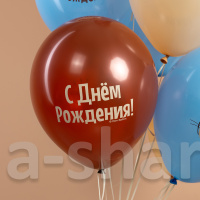 Шарики на День рождения с сердитым котом Еще на год ворчливее
