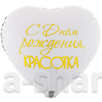 Фольгированный шар С Днём рождения, красота