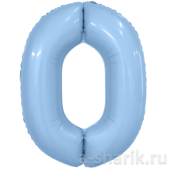 Шар-цифра из фольги Голубая