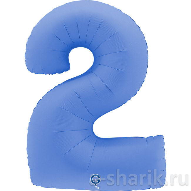 Фольгированный шар-цифра Синий лотос