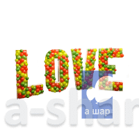 Композиция из воздушных шаров Love
