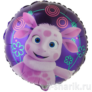 Круглый фольгированный шар "Лунтик и Луна"