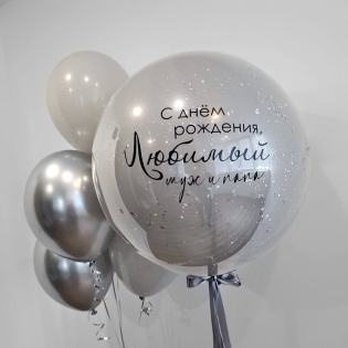 картинка Воздушные шары с гелием «Серебряный блеск» магазин Одежда+ являющийся официальным дистрибьютором в России 