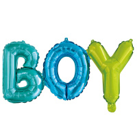 Фольгированная надпись Boy, шар металлик