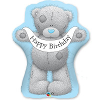 Фольгированный шар Мишка Happy birthday, 91 см