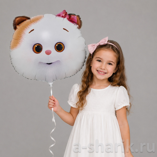 Воздушные шары "Фольгированный шар-фигура Басик Кошечка Ли-Ли голова" - фото