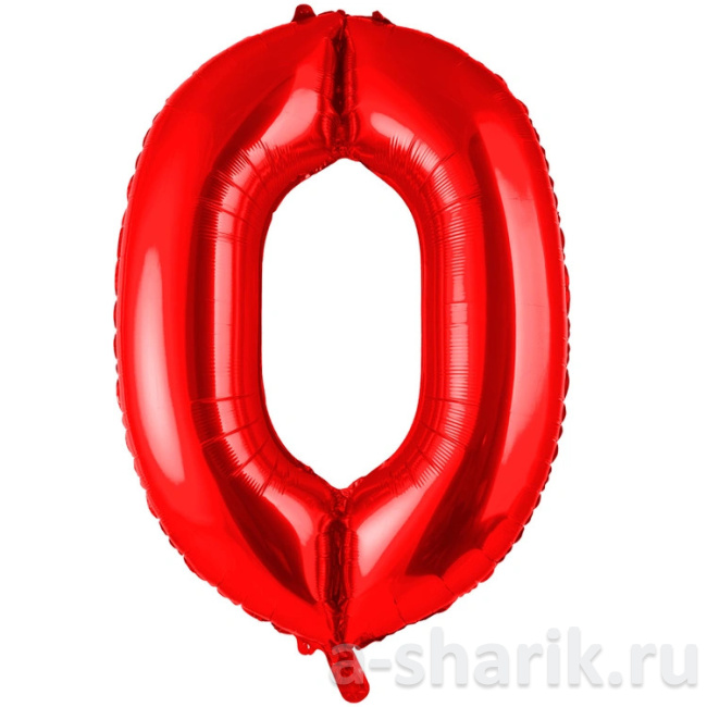 Шар-цифра из фольги Красная