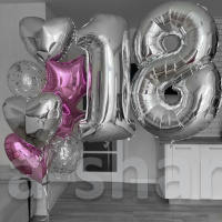Воздушные шарики День рождения 18 лет