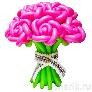 Фигура из шаров "Жемчужные розы"