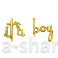 Надпись из золотых шаров It's a boy