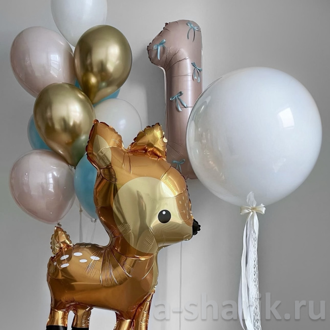 Воздушные шары "Воздушные шары с гелием Нежная сказка" - фото