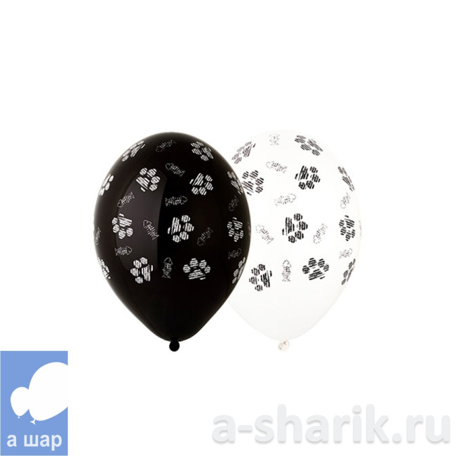 Шар с гелием Котики и лапки