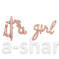Надпись из розовых шаров It's a girl