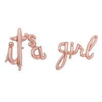 Надпись из розовых шаров It's a girl