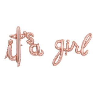 картинка Надпись из розовых шаров "It's a girl" магазин Одежда+ являющийся официальным дистрибьютором в России 