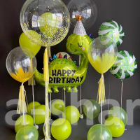 Набор шаров Динозавр, Happy Birthday