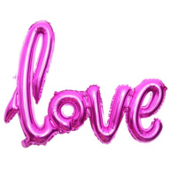 Прописные буквы Love цвета, шар фуксии