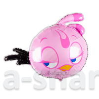 Фольгированный шар Angry Birds Розовая птичка Стелла