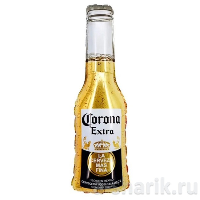 Воздушные шары "Фольгированный шар - фигура Пиво Corona Extra, 66 см" - фото