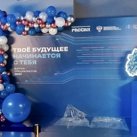 Разнокалиберная гирлянда из воздушных шаров для оформления баннера