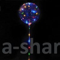 Светящийся bubble - шар на палочке, 45 см (гелий)