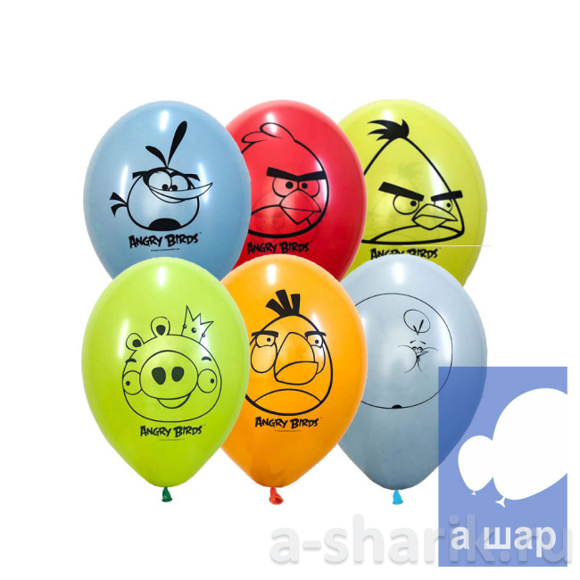 Воздушные шары "Латексный шар Angry Birds" - фото