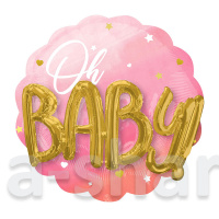 Фольгированный шар с 3D-буквами Oh, Baby