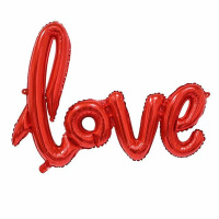 Фольгированный шар – надпись LOVE, красный