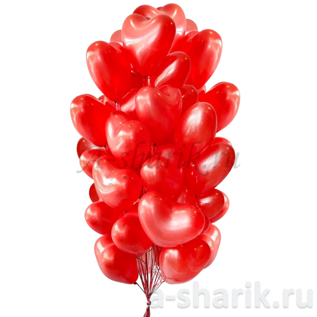 Воздушные шары "Латексные шары сердца 50 шт." - фото