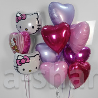 Композиция воздушных шаров Мир Hello Kitty