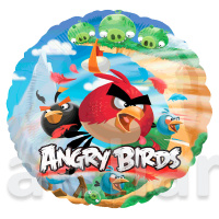 Фольгированный шар-круг Angry Birds